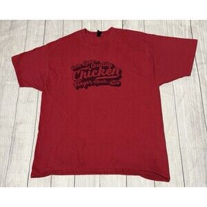 Raising Cane's Official One Love Quality Chicken Fingers Men's Red T-Shirt 2XL